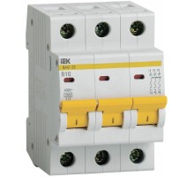 Выключатель автоматический модульный 3п B 10А 4.5кА ВА47-29 IEK MVA20-3-010-B