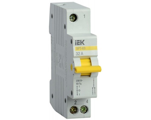 Выключатель-разъединитель трехпозиционный 1п ВРТ-63 32А IEK MPR10-1-032