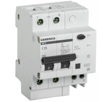 Выключатель автоматический дифференциального тока 2п 25А 30мА АД12 GENERICA IEK MAD15-2-025-C-030
