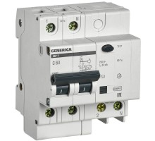 Выключатель автоматический дифференциального тока 2п 63А 30мА АД12 GENERICA IEK MAD15-2-063-C-030
