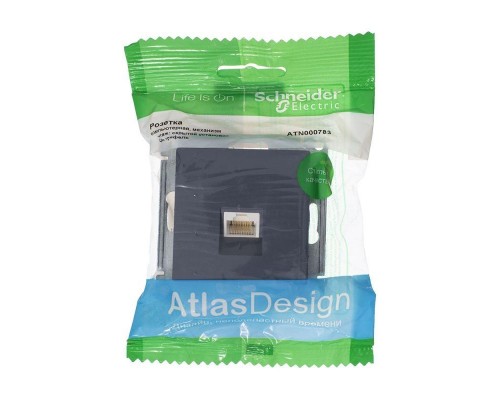 Розетка компьютерная AtlasDesign RJ45 кат.5E механизм грифель SchE ATN000783