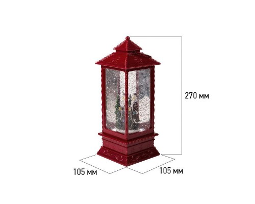 Фонарь декоративный "Дед Мороз" 1LED тепл. бел. 1.5Вт IP20 эффект снегопада с подсветкой Neon-Night 501-062