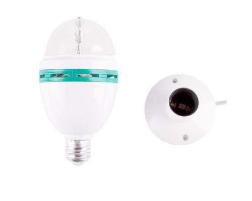 Лампа светодиодная "Диско" 6Вт 3LED RGB E27 230В IP20 с подставкой Neon-Night 601-251