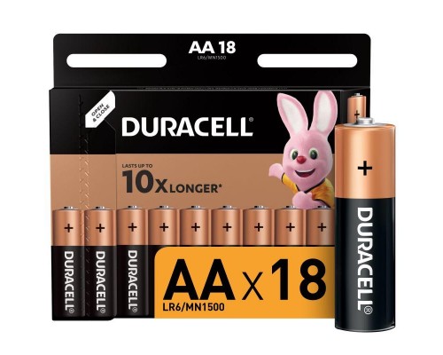 Элемент питания алкалиновый AA/LR6-18BL Basic (блист.18шт) Duracell Б0014448