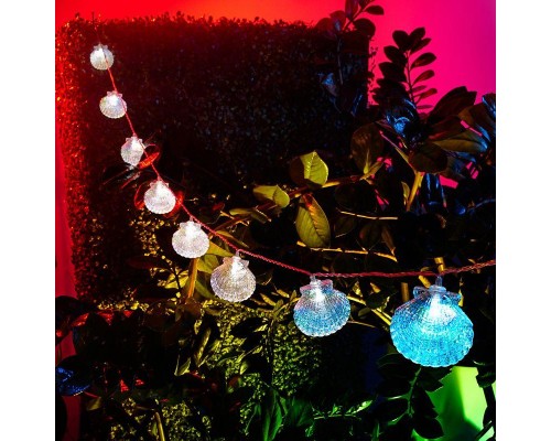 Светильник светодиодный Каскад Хранитель жемчужины 4м садовый с выносной солнечн. панелью 2м и аккумулятором холод. бел. Lamper 602-267