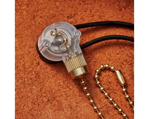 Выключатель для настенного светильника с проводом и деревянным наконечником gold блист. Rexant 06-0243-A
