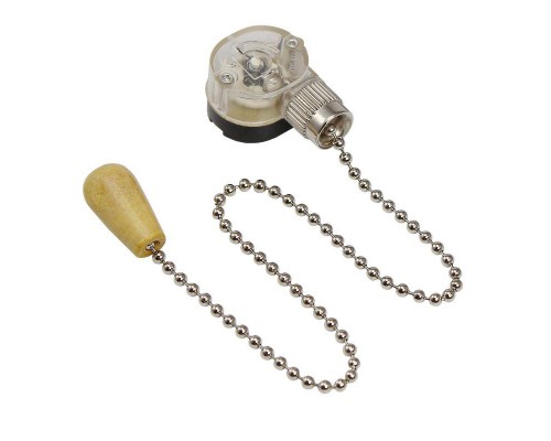 Выключатель для настенного светильника с деревянным наконечником Silver блист. Rexant 06-0244-A