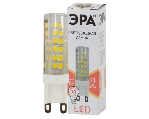 Лампа светодиодная JCD-7w-220V-corn ceramics-827-G9 560лм ЭРА Б0027865