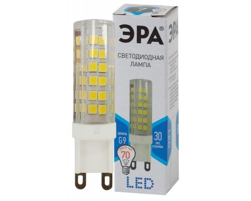 Лампа светодиодная JCD-7w-220V-corn ceramics-840-G9 560лм ЭРА Б0027866