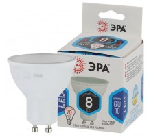 Лампа светодиодная LED MR16-8W-840-GU10 8Вт MR16 софит 4000К нейтр. бел. GU10 Эра Б0036729