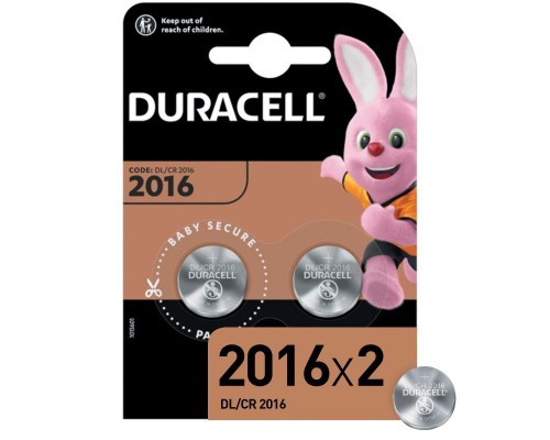 Элемент питания литиевый CR2016 BP-2 (блист.2шт) Duracell Б0037271