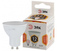 Лампа светодиодная LED MR16-12W-827-GU10 MR16 12Вт софит GU10 тепл. бел. ЭРА Б0040889