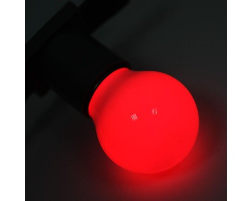 Лампа светодиодная 1Вт шар d45 5LED красн. E27 Neon-Night 405-112