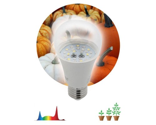 Лампа светодиодная FITO-11W-Ra90-E27 11Вт E27 для растений полноспектральная Эра Б0050603
