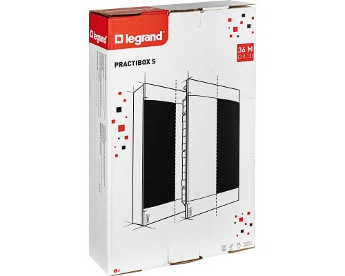 Щиток пластиковый встраиваемый Practibox S 3х12 бел. дверь Leg 135543