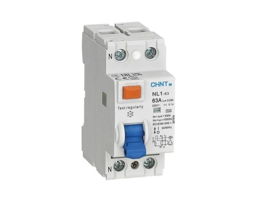 Выключатель дифференциального тока (УЗО) 2п 16А 10мА тип A 6кА NL1-63 (R) CHINT 200824