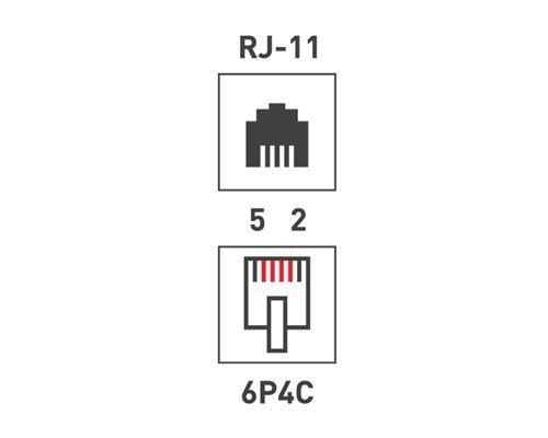 Розетка телефонная 1-м ОП RJ11 (6P4C) кат.3 бел. Rexant 03-0001