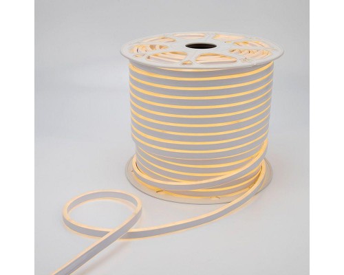 Шнур светодиодный гибкий неон LED SMD 8х16мм 120LED/м двустор. тепл. бел. (уп.100м) Neon-Night 131-096