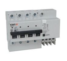 Выключатель автоматический дифференциального тока с защитой от сверхтоков 4п C16 30мА 4.5кА АД14-42C16-АC-УХЛ4 КЭАЗ 318384