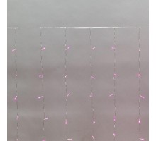 Гирлянда "Светодиодный Дождь" 3х2м свечение с динамикой прозр. провод 230В роз. Neon-Night 235-097