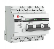 Выключатель автоматический дифференциального тока 4п C 25А 30мА тип AC 4.5кА АД-32 защита 270В электрон. PROxima EKF DA32-25-30-4P-pro