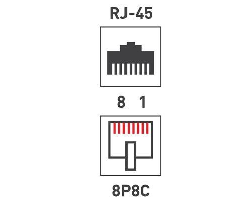 Джек комп. RJ45 8P-8C кат.5е (с экраном) (уп.100шт) REXANT 05-1023