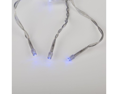Гирлянда светодиодная "Айсикл" (бахрома) 1.8х0.5м 48LED син. 3Вт 230В IP20 провод прозр. Neon-Night 255-013