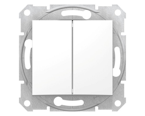Механизм переключателя проходного 2-кл. СП Sedna 10А IP20 (сх. 6+6) 250В бел. SchE SDN0600121