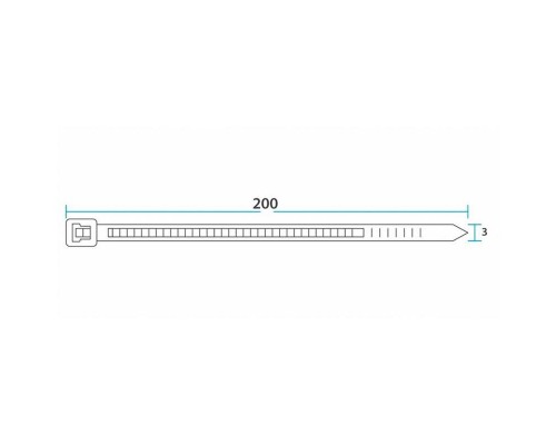 Хомут кабельный 7.6х200 нейл. бел. (уп.100шт) Rexant 07-0202