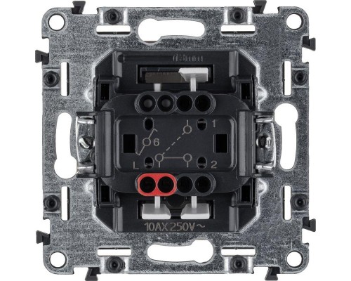 Механизм переключателя 1-кл. СП Valena Life 10А IP20 250В 10AX с лиц. панелью безвинт. зажимы сл. кость Leg 752506