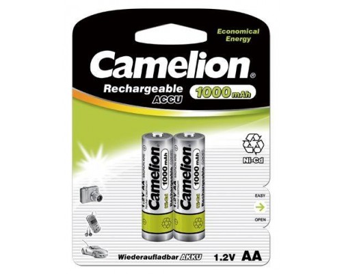 Аккумулятор AA/R6 NI-CD 1000мА.ч BP-2 металлик (блист.2шт) Camelion 6181