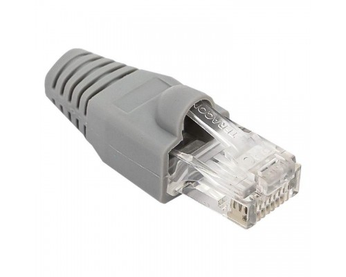 Колпачок изолирующий TERACOM для коннекторов RJ-45 PVC серый (уп.50шт) EKF TRC-BT-RJ45-PVC-50