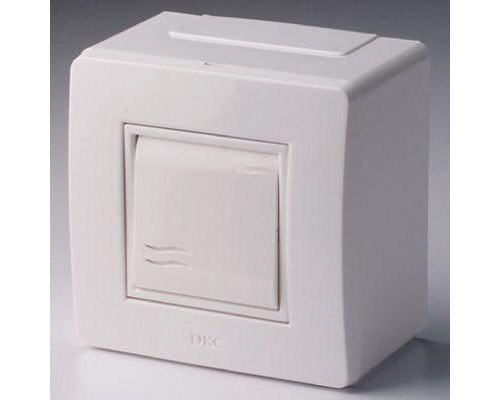 Коробка с выключателем 1-кл. 2мод. ОП Brava 10А IP20 PDD-N60 бел. DKC 10002
