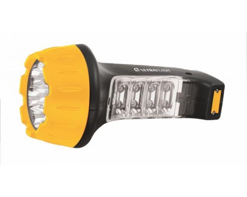 Фонарь LED3818 (аккум 220В черн./желт. 7+8 LED 2 режима SLA) Ultraflash 10973