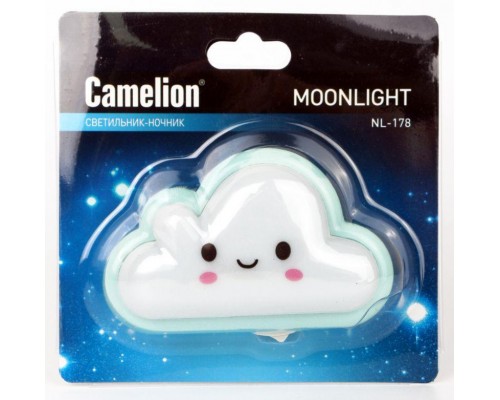 Светильник светодиодный NL-178 "Облако" 220В ночник с выкл. бел. Camelion 12534