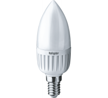 Лампа светодиодная 94 480 NLL-P-C37-5-230-2.7K-E14-FR 5Вт свеча 2700К тепл. бел. E14 330лм 220-240В Navigator 94480