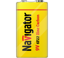 Элемент питания солевой "крона" 6F22 94 762 NBT-NS-6F22-SH1 (уп.1шт) NAVIGATOR 94762