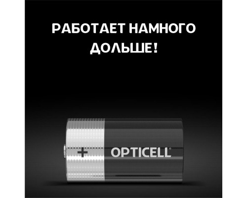 Элемент питания алкалиновый D/LR20 1.5В (блист. 2шт) Basic Opticell 5051005