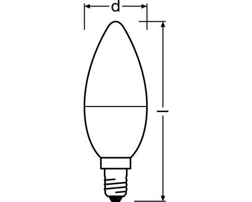 Лампа светодиодная LED Value LVCLB60 7SW/830 свеча матовая E14 230В 10х1 RU OSRAM 4058075578883