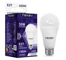 Лампа светодиодная 30Вт А70 4000К Е27 176-264В TOKOV ELECTRIC TKE-A70-E27-30-4K
