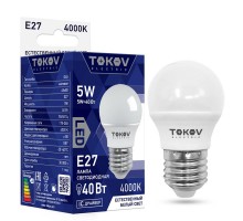 Лампа светодиодная 5Вт G45 4000К Е27 176-264В TOKOV ELECTRIC TKE-G45-E27-5-4K