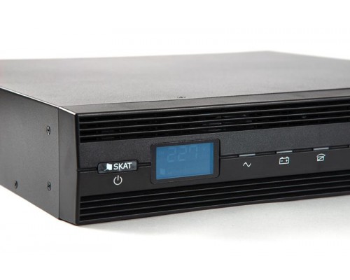 Источник бесперебойного питания SKAT-UPS 1000 RACK ИБП 220В 50/60Гц 900Вт 2 АКБ внешние On-Line синусоида Бастион 492