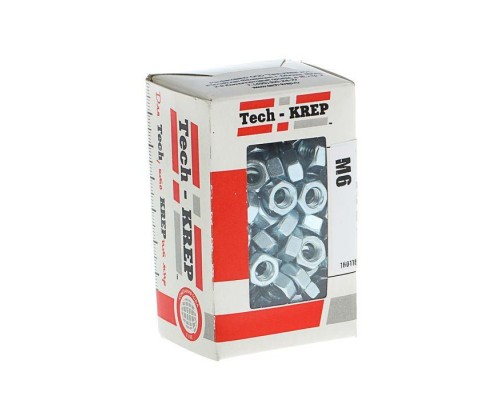 Гайка шестигранная М6 DIN 934 оцинк. (уп.200шт) Tech-Krep/Zitar 105247