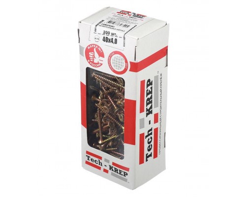 Саморез универсальный 40х4.0мм желт. (уп.200шт) Tech-Krep/Zitar 102245