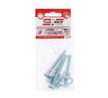 Болт с шестигранной головкой М8х60 DIN 933 + гайка + шайба оцинк. (уп.4шт) Tech-Krep/Zitar 112724