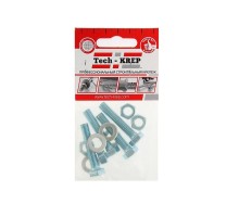 Болт с шестигранной головкой М8х40 DIN 933 + гайка + шайба оцинк. (уп.4шт) Tech-Krep/Zitar 112723