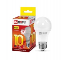 Лампа светодиодная LED-A60-VC 10Вт грушевидная 230В E27 3000К 950лм IN HOME 4690612020204