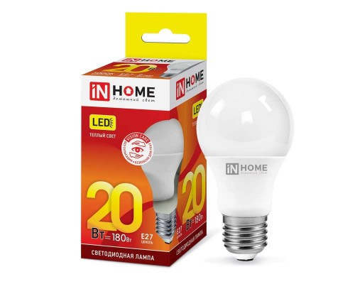 Лампа светодиодная LED-A60-VC 20Вт грушевидная 230В E27 3000К 1900лм IN HOME 4690612020297