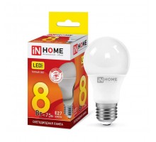 Лампа светодиодная LED-A60-VC 8Вт грушевидная 230В E27 3000К 760лм IN HOME 4690612024004
