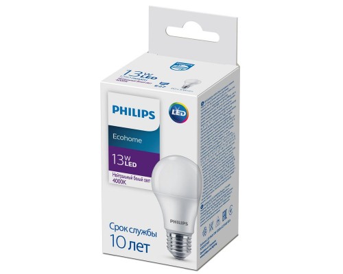 Лампа светодиодная Ecohome LED Bulb 13Вт 1250лм E27 840 RCA Philips 929002299717